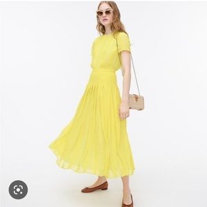 JCrew Embroidered Chiffon MIDI Dress NWT 6